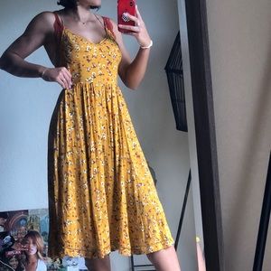 Urban outfitters yellow floral dress